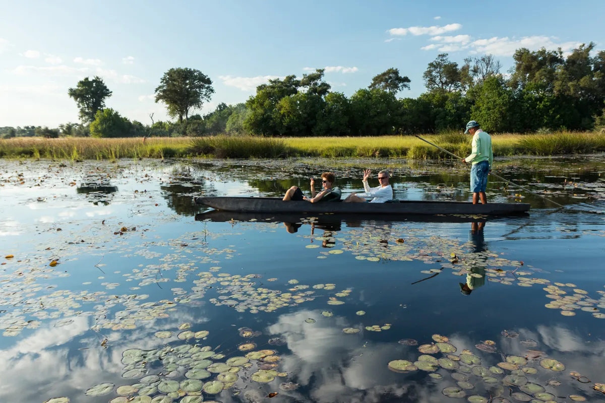 Okavango-delta – mokoro kenus kirándulás és vadles