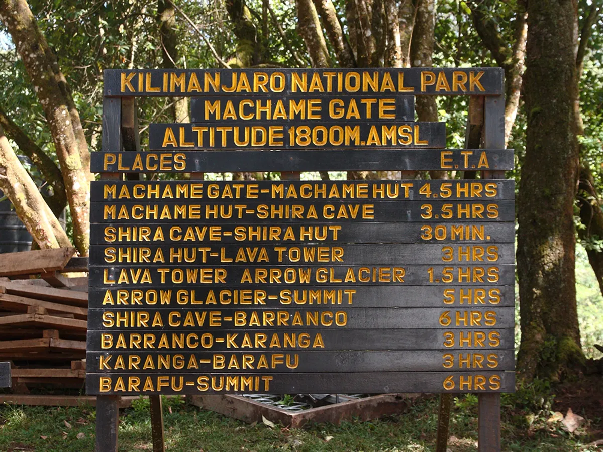 Moshi – Machame kapu (1830 m) – Machame tábor (3030 m)